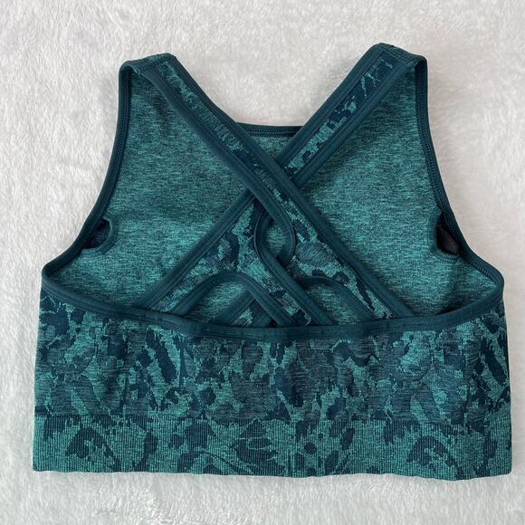 Gymshark Adapt Animal Seamless Sports Bra Teal Medium - Picture 4 of 8
